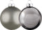 Arti Casa - Kerstballenset Glas 8 cm - Zilver - Set van 6 (6 stuks)