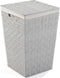 Wasmand Met Deksel Grijs (33 x 52 x 33 cm)
