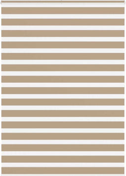 vidaXL - Zebra - Blind - 165x200 - cm - stofbreedte - 160,9 - cm - polyester - zandbruin