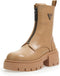 Guess Leila - Veterboots - Driehoekig logo en ritssluiting - Beige - Maat 41