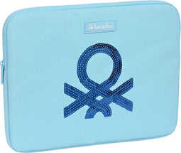 Laptop Cover Benetton Sequins Light Blue (34 x 25 x 2 cm)