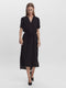Vero Moda VMVICA S/S Shirt Dress GA Noos - Dames Jurk - Korte mouwen V-hals met ceintuur