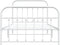 vidaXL - Bedframe - met - hoofd- - en - voeteneinde - metaal - wit - 100x200 - cm
