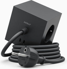 AVOLT - Square 1 - Adapter - USB-C - 30W - 3m - Stockholm Black