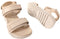 Ecco Gruuv Sandalen - Platte Sandalen - Klittenbandsluiting - Beige
