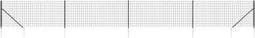 vidaXL - Draadgaashek - met - grondankers - 1,1x10 - m - antracietkleurig