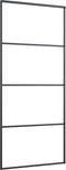 vidaXL - Schuifdeur - met - beslag - 90x205 - cm - ESG-glas - en - aluminium