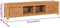 vidaXL - Tv-meubel - 135x30x35 - cm - massief - teakhout