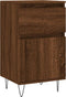 vidaXL - Dressoir - 40x35x70 - cm - bewerkt - hout - bruin - eikenkleur