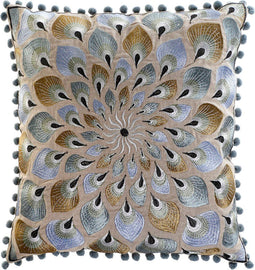 Decoratie Kussen Beige Blauw (40 x 15 x 40 cm)