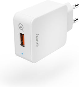 Hama Snellader, USB-A, 19,5 W, wit