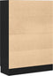 vidaXL - Boekenkast - Zwart - Eiken - 82,5x30,5x115 - cm - Gelaagd - Hout