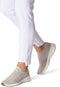 Tamaris Core Dames Sneakers - Lage Sneakers - Veterloos - Ivoor Metaal