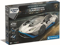 CLEMENTONI - Lamborghini Huracan STO om te bouwen - Stuurbare wielen - Geïllustreerde handleiding en applicatie voor 3D-visualisatie - Fabri