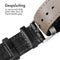 imoshion Lederen krokodil bandje - Geschikt voor Apple Watch 1, 2, 3, 4, 5, 6, 7, 8, 9, 10 (42 mm), SE - 38/40/41 mm - Zwart - One Size