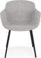Alterego Riga - Grijs Stof - Met Armleuningen - 59x54x80cm
