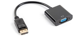 Lanberg AD-0002-BK - DisplayPort naar VGA Adapter - 20cm - Zwart