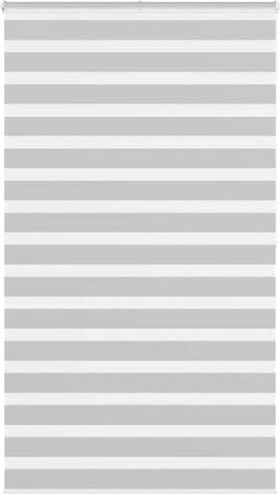 vidaXL - Zebra - rolgordijn - 130x200 - cm - stofbreedte - 125,9 - cm - lichtgrijs