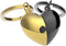 Metalmorphose dubbele sleutelhanger hart nikkel met goud Love Puzzle
