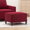 vidaXL - Voetenbank - 60x50x41 - cm - fluweel - wijnrood