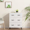 vidaXL - Dressoir - 69,5x34x90 - cm - bewerkt - hout - hoogglans - wit