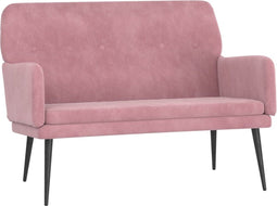 vidaXL - Bankje - 108x79x79 - cm - fluweel - roze