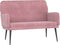 vidaXL - Bankje - 108x79x79 - cm - fluweel - roze