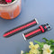 Leren Bandje Geschikt Voor Fitbit Versa 3, Sense - Zwart / Rood