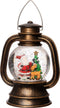 Anna's Collection Sneeuwbol/snowglobe lantaarn - 13,5 x 20 cm - met LED verlichting