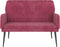 vidaXL - Bankje - 108x79x79 - cm - fluweel - wijnrood
