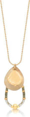 Scmyk NG-276 A - Kogel ketting met parelmoer druppel - Goudkleurig