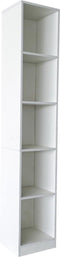 Kolomkast 5 open vakken - opbergkast badkamer slaapkamer of hal - 180 cm hoog