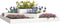 vidaXL - Plantenbak - 112x112x27 - cm - massief - grenenhout - wit