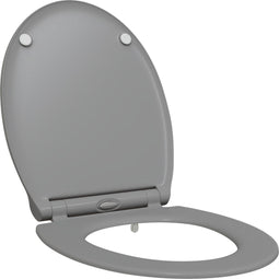 vidaXL - Snelsluiting - Toiletkap - met - Soft - Close - Duroplast - Grijs