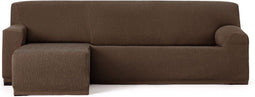 Hoes voor chaise longue met korte armleuning links Eysa TROYA Bruin 170 x 110 x 310 cm