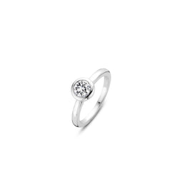 TI SENTO Ring 12103ZI - Zilveren dames ring - Gerhodineerd - Maat 56