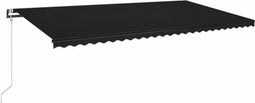 vidaXL - Luifel - automatisch - uittrekbaar - 600x350 - cm - antracietkleurig