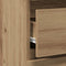 vidaXL - Nachtkastje - 40x35x62,5 - cm - bewerkt - hout - artisanaal - eikenkleur