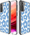 imoshion Hoesje Geschikt voor Samsung Galaxy S21 FE Hoesje Siliconen - imoshion Design hoesje - Blauw / Retro Blue Flowers