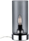 Paulmann Pinja - LED-tafellamp E14 max. 20W - Chroom Rookglas