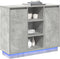 vidaXL - Dressoir - met - LED - Betongrijs - 90x32x75 - cm - Gelaagd - Hout