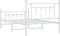 vidaXL - Bedframe - met - hoofd- - en - voeteneinde - metaal - wit - 107x203 - cm