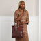 Hide & Stitches Golden Gate - Shopper - Runderleer met vakken - Bruin
