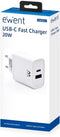 Ewent EW1321 - Oplader - 20W Power Delivery 3.0 en Quick Charge 3.0