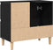vidaXL - Wasbak - Kast - Zwart - Eiken - 65x33x60 - cm - Gebouwd - Hout