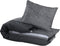 vidaXL - Dekbedovertrekset - 155x220 - cm - katoen - donkergrijs