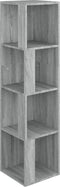 vidaXL - Hoekkast - 33x33x132 - cm - bewerkt - hout - grijs - sonoma - eikenkleurig