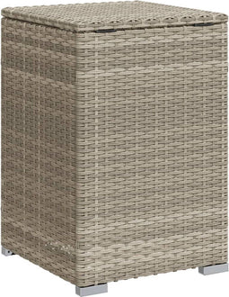 Afdekkast propaangasfles 40x40x60 cm Poly Rattan lichtgrijs