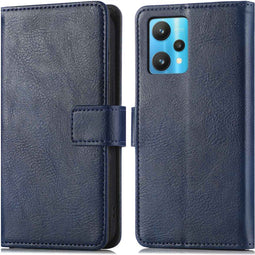 iMoshion Hoesje Geschikt voor Realme 9 Pro Hoesje Met Pasjeshouder - iMoshion Luxe Bookcase - Donkerblauw