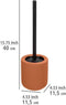 WC-borstel met houder - Terracotta WC-borstel met houder